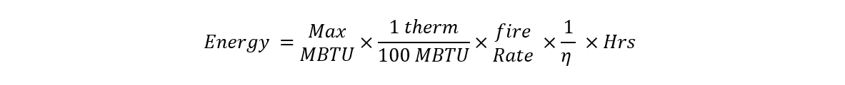 Boiler energy equation, step 1