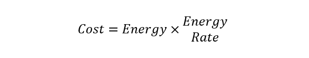 Energy cost equation, step 1