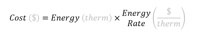 Energy cost equation, step 3