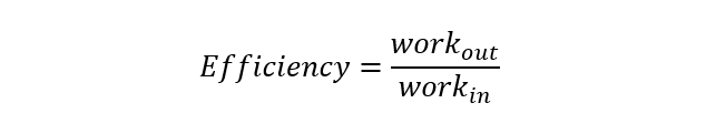 Efficiency equation definition