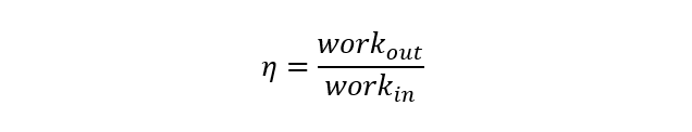 Efficiency equation, step 1