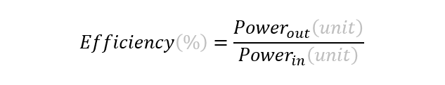Efficiency equation, step 3