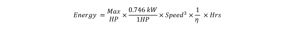 Motor energy equation, step 1