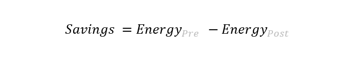Energy savings equation, step 1