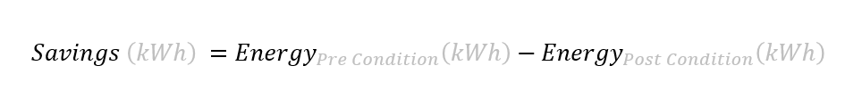 Energy savings equation, step 2