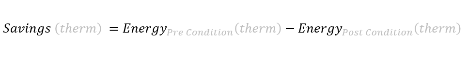 Energy savings equation, step 3