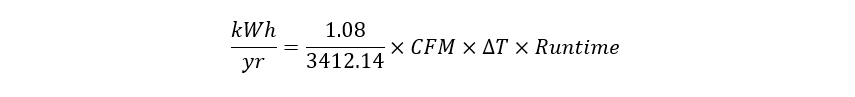 AHU coil leak-by equation, step 1