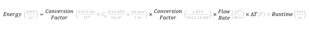 AHU coil leak-by equation, step 2