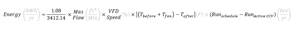AHU coil leak-by equation, step 3